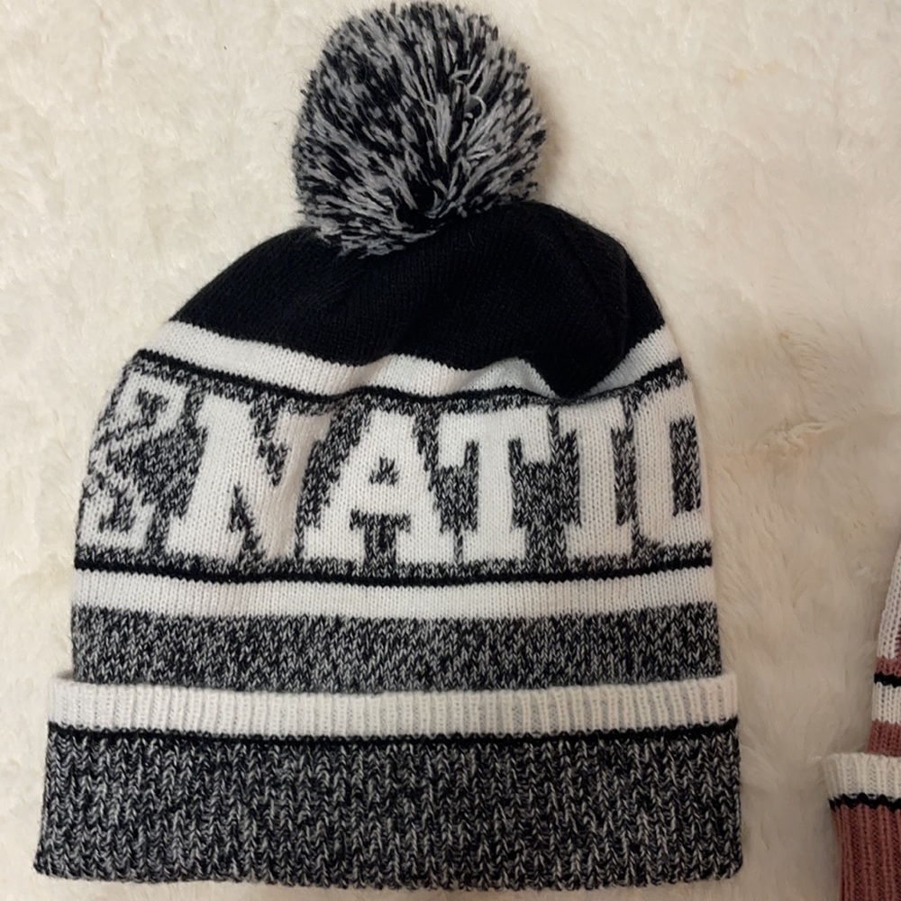 Set/2 Victoria’s Secret PINK Nation Beanie hats. - Picture 2 of 4